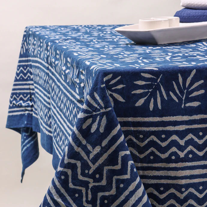 Hand Block Print Cotton Table Cover